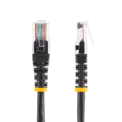 STARTECH Cat5e Gegoten RJ45 UTP Netwerkkabel - Verbindingskabel - RJ-45 (M) naar RJ-45 (M) - 15 m - UTP - CAT 5e - gevormd - zwart