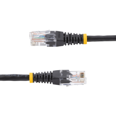 STARTECH Cat5e Gegoten RJ45 UTP Netwerkkabel - Verbindingskabel - RJ-45 (M) naar RJ-45 (M) - 15 m - UTP - CAT 5e - gevormd - zwart