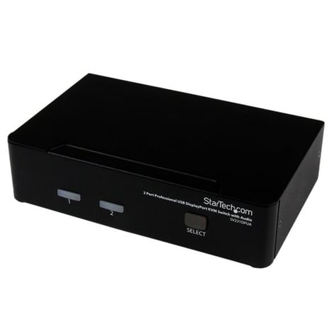 STARTECH STARTECH 2-poort Professionele USB DisplayPort KVM-Switch met Audio - KVM / audioschakelaar - 2 x KVM / audio - 1 lokale gebruiker