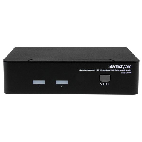 STARTECH 2-poort Professionele USB DisplayPort KVM-Switch met Audio - KVM / audioschakelaar - 2 x KVM / audio - 1 lokale gebruiker