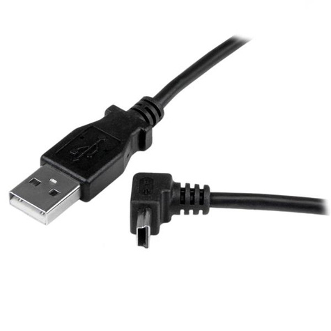STARTECH 1 m mini USB-kabel - A-naar-mini-B met opwaartse hoek - USB-kabel - USB (M) naar mini USB type B (M) - 1 m - 90 connector - zwart