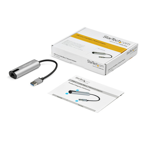 STARTECH 2.5GbE USB A naar Ethernet Adapter, NBASE-T NIC, USB 3.0 Type A 2.5 GbE /1 GbE Multi Speed Gigabit Netwerk