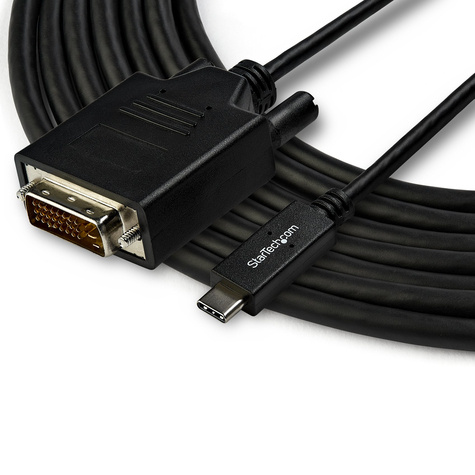 STARTECH 3m USB-C naar DVI kabel - USB 3.1 Type C naar DVI monitorkabel - 1920 x 1200 - zwart