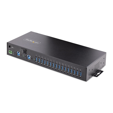 STARTECH 16-Port Industrial USB 3.0 Hub 5Gbps, Metal, DIN/Surface/Rack Mountable, ESD Protection, Terminal Block Power