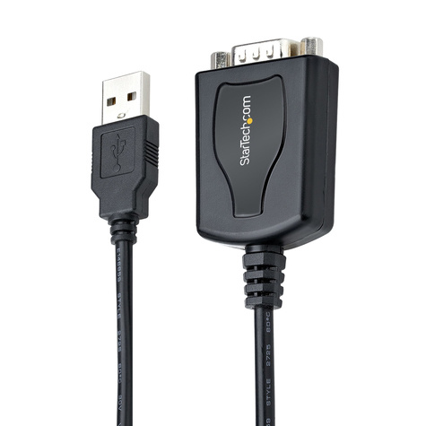 STARTECH 3ft (1m) USB to Serial Cable with COM Port Retention, DB9 Male RS232 to USB Converter