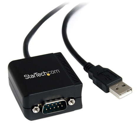 STARTECH STARTECH 1-poort FTDI USB naar RS232 Seriële Adapter Verloopkabel met Optische Isolatie - Seriële adapter - USB - RS-232 - zwart