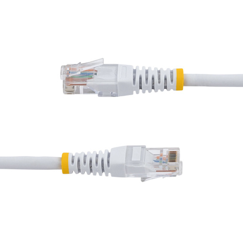 STARTECH Cat5e Gegoten RJ45 UTP Netwerkkabel - Verbindingskabel - RJ-45 (M) naar RJ-45 (M) - 15 m - UTP - CAT 5e - gevormd - wit