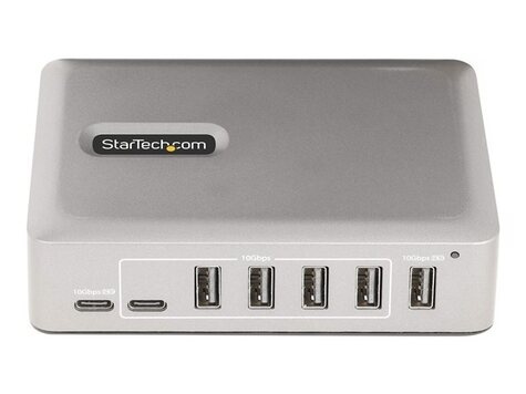 STARTECH STARTECH 7-Port USB-C Hub, 5x USB-A + 2x USB-C, Self-Powered w/ 65W Power Supply, USB 3.1 10Gbps