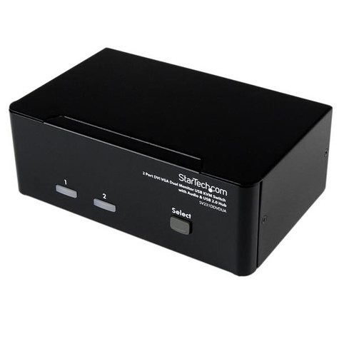 STARTECH 2 Port DVI VGA Dual Monitor KVM Switch