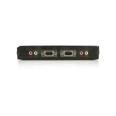 STARTECH 4-poort USB KVM-switch Zwart met Audio en Bekabeling - KVM / audioschakelaar - 4 x KVM / audio - 1 lokale gebruiker - desktop