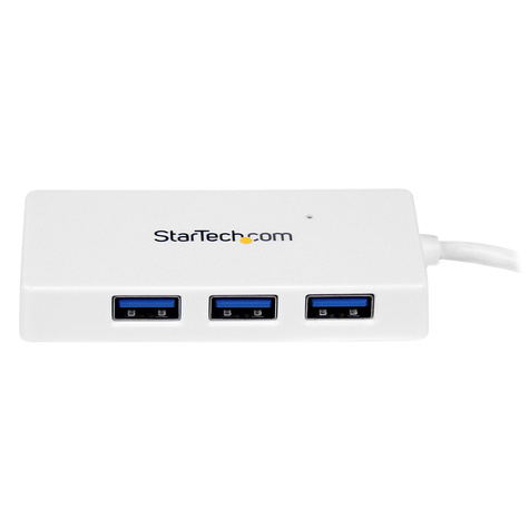 STARTECH Draagbare 4-poorts SuperSpeed USB 3.0 hub - wit - Hub - 4 x SuperSpeed USB 3.0