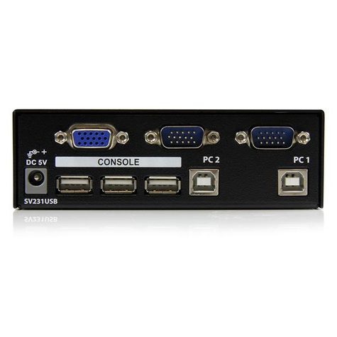 STARTECH 2-poort Professionele USB KVM-Switch met Bekabeling - KVM-schakelaar - 2 x KVM port(s) - 1 lokale gebruiker - desktop