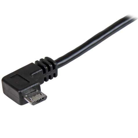 STARTECH 1m Micro-USB oplaad en sync kabel - M/M - Micro-USB haaks naar rechts  - USB naar Micro USB oplaadkabel