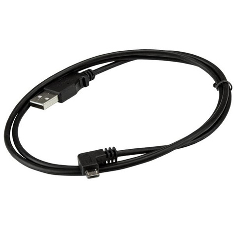 STARTECH 1m Micro-USB oplaad en sync kabel - M/M - Micro-USB haaks naar rechts  - USB naar Micro USB oplaadkabel