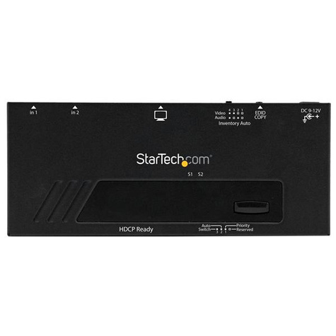 STARTECH 2-poorts HDMI switch met automatische en prioriteitschakeling - 1080p - Video/audio-schakelaar - desktop