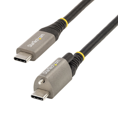 STARTECH 1m Vergrendelbare USB-C Kabel met Topschroef, 10Gbps, USB 3.1/3.2 Gen 2 Type-C Kabel