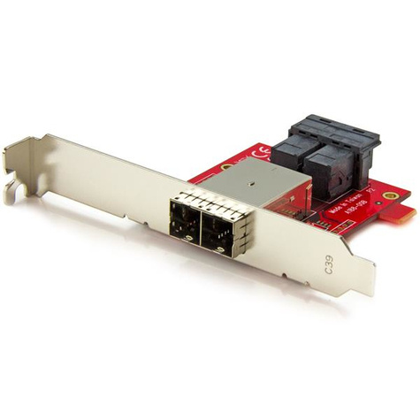 STARTECH STARTECH Mini-SAS adapter - Dual SFF-8643 naar SFF-8644 - full/low-profile steunen - 12Gbps - SAS intern naar extern paneel