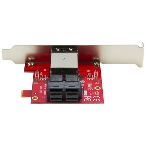 STARTECH Mini-SAS adapter - Dual SFF-8643 naar SFF-8644 - full/low-profile steunen - 12Gbps - SAS intern naar extern paneel
