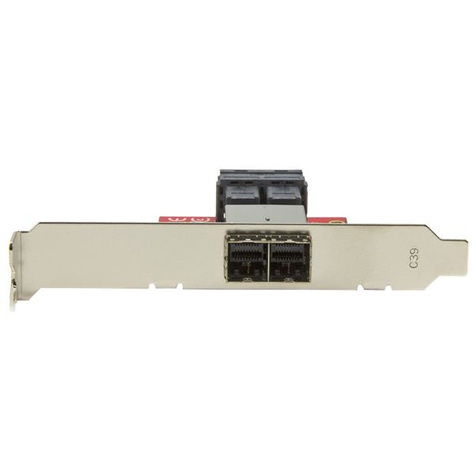 STARTECH Mini-SAS adapter - Dual SFF-8643 naar SFF-8644 - full/low-profile steunen - 12Gbps - SAS intern naar extern paneel