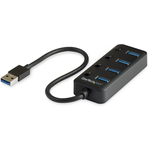 STARTECH 4 poorts USB 3.0 hub - 4x USB-A met Aan/Uit knoppen - Hub - 4 x USB 3.1 Gen 1 - desktop - voor P/N: HB30C4AIB
