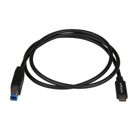 STARTECH USB 3.1 USB-C naar USB-B kabel - 1 m - USB-kabel - 24 pin USB-C (M) naar USB Type B (M) - USB 3.1 - 1 m - zwart