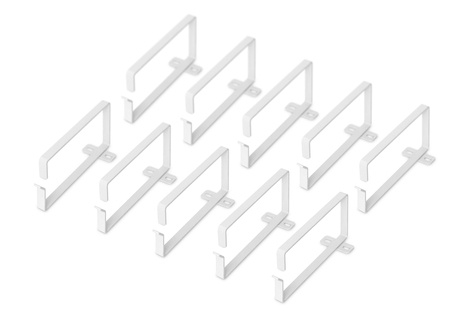 DIGITUS 3U cable management ring, 70x150 mm 10 pieces, color grey (RAL 7035)