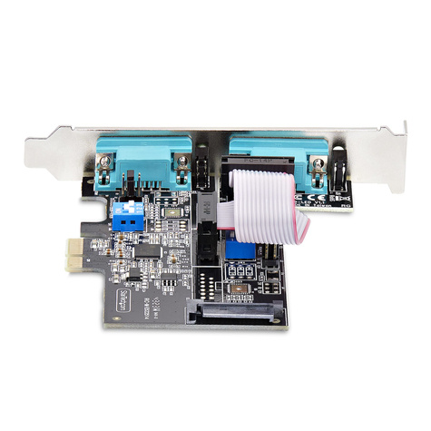 STARTECH 2-Port Serial PCIe Card, Dual-Port PCI Express to RS232/RS422/RS485 (DB9) Serial Card, Low-Profile Brackets Incl., 16C1050 UART