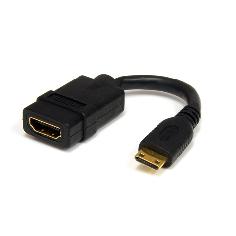 STARTECH STARTECH 12,5cm Mini HDMI naar HDMI Adapter, 4K High Speed HDMI Adapter, 4K 30Hz Ultra HD High Speed HDMI Adapter