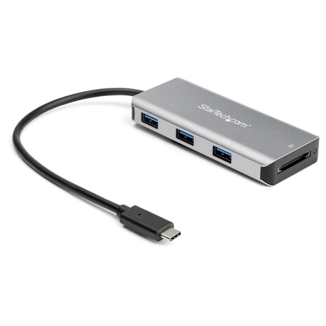 STARTECH 3-poorts USB-C hub met SD kaartlezer - 10 Gbps - 24,9 cm hostkabel - 3x USB-A (HB31C3ASDMB) - Hub