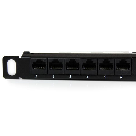 STARTECH 24 Port 0.5U Cat5e Patch Panel - RJ45 Ethernet Rack Mount Cat 5e 110 Patch Panel
