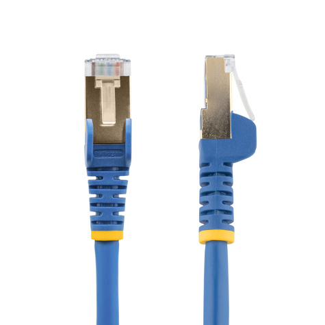 STARTECH 5m CAT6A Ethernet Cable, 10 Gigabit Shielded Snagless RJ45 100W PoE Patch Cord, CAT 6A 10GbE STP Network Cable w/Strain Relief