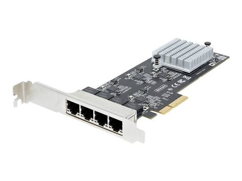STARTECH 4-Port 2.5Gbps NBASE-T PCIe Network Card, Intel I225-V Chip, Quad Port Computer Network Card, Multi-Gigabit NIC