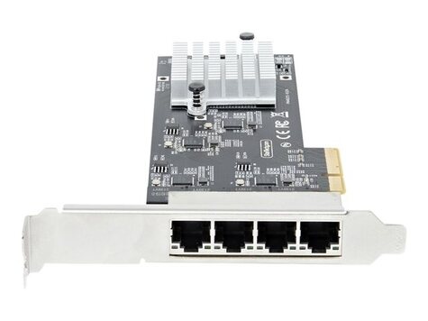 STARTECH 4-Port 2.5Gbps NBASE-T PCIe Network Card, Intel I225-V Chip, Quad Port Computer Network Card, Multi-Gigabit NIC