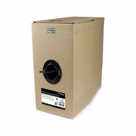 STARTECH 1000 ft Bulk Roll of Black CMR Cat6 Solid UTP Riser Cable - Cat 6 Riser Cable - Cat.6 CMR Ethernet Cable