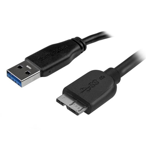 STARTECH Dunne micro USB 3.0-kabel - 0,5 m - USB-kabel - micro-USB type B (M) naar USB type A (M)