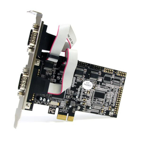 STARTECH 4-poort Native PCI Express RS232 Seri�le Kaart met 16950 UART - Seri�le adapter - PCIe 1.1 - RS-232 - 4 poorten