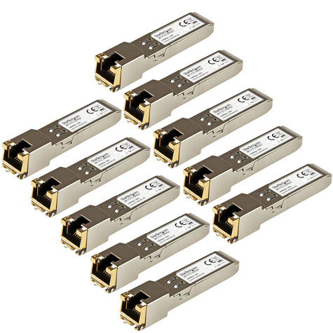 STARTECH Gigabit RJ45 Koper / Copper SFP Transceiver Module - HP J8177C Compatibel - 10 stuks - 1000Base-T