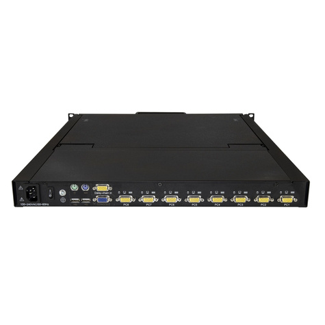 STARTECH 8 port KVM Rack Console met 1,8m Lange Kabels, Geïntegreerde KVM Switch met 19" LCD Scherm