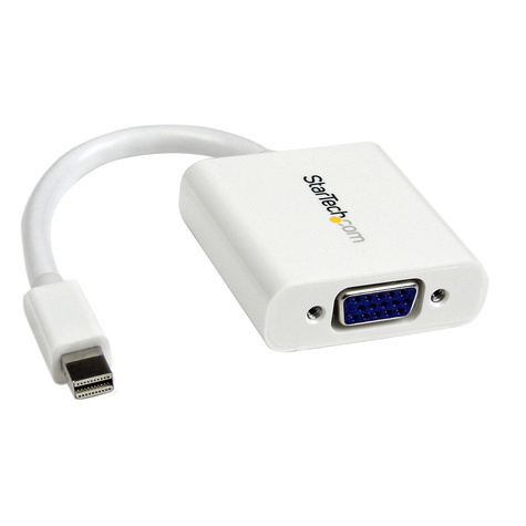 STARTECH STARTECH Mini DisplayPort to VGA Adapter - White - 1080p - Thunderbolt to VGA Monitor Adapter - Mini DP to VGA Converter (MDP2VGAW)
