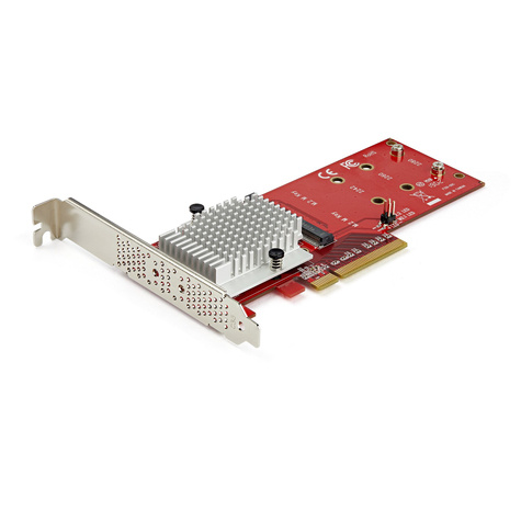 STARTECH STARTECH Dual M.2 PCIe SSD Adapter Kaart, x8 / x16 Dual NVMe of AHCI M.2 SSD naar PCI Express 3.0, M.2 NGFF PCIe (M-Key) Compatibel