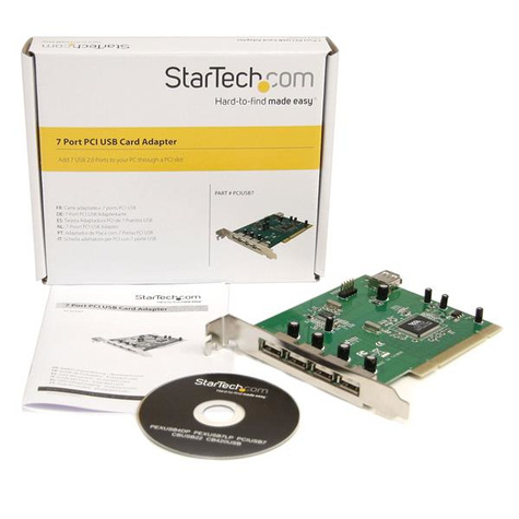 STARTECH 7-poort PCI USB Adapter - USB-adapter - PCI - USB, USB 2.0 - 7 poorten