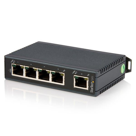 STARTECH STARTECH 5-poorts industriële Ethernet-switch - op een DIN-rail monteerbaar - Switch - onbeheerd - 5 x 10/100