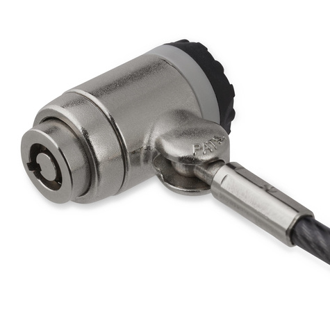 STARTECH Laptopslot met 2m kabel - Push-to-Lock knop - mobiel veiligheidsslot en kabel - sleutelslot - staal - Beveiligingskabelslot - zwart, zilver - 2 m