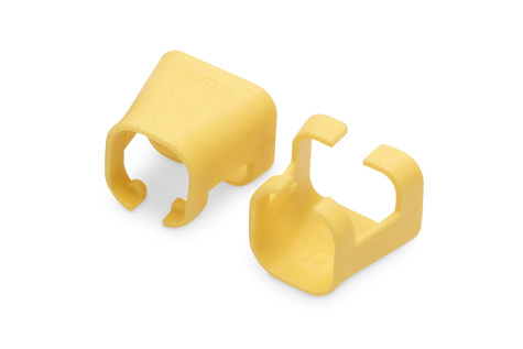 DIGITUS Kleurenclips voor RJ45-kabels Kleur geel, verpakking van 100 stuks