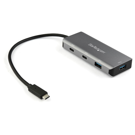 STARTECH STARTECH 4 Port USB C Hub w/ 2x USB A  2x USB C, SuperSpeed 10Gbps USB Type-C 3.1/3.2 Gen 2 Hub, USB Bus Powered