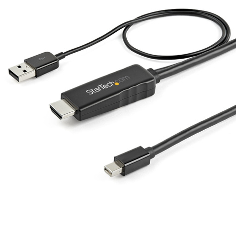 STARTECH STARTECH 6ft (2m) HDMI to Mini DisplayPort Cable 4K 30Hz, Active HDMI to mDP Adapter Converter Cable with Audio