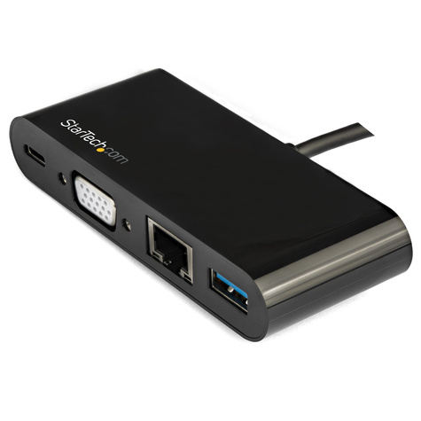 STARTECH USB-C VGA multiport adapter - Power Delivery (60W) - USB 3.0 - GbE - USB C Adapter voor Mac, Windows, Chrome OS