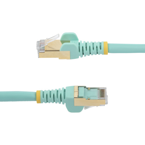 STARTECH 10m CAT6a netwerkkabel - aqua - CAT6a STP kabel - Snagless RJ45 connectors - Shielded (STP)
