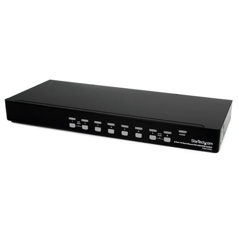 STARTECH STARTECH 8-poorts 1U rack monteerbare DVI USB KVM-switch - KVM-schakelaar - 8 x KVM port(s) - 1 lokale gebruiker