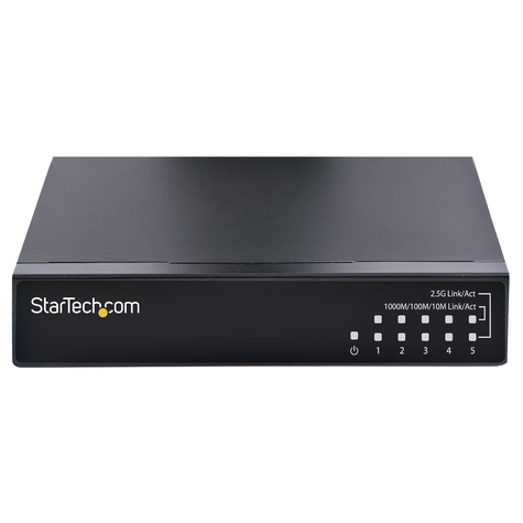 STARTECH Unmanaged 2.5G Netwerk Switch, 5 Port Gigabit Switch, 2.5GBASE-T Unmanaged Switch
